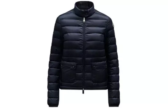 Пуховик женский темно-синий Moncler