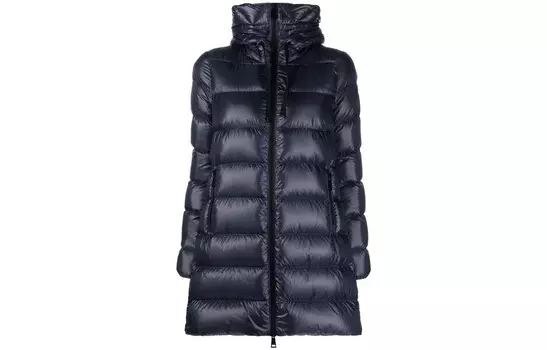 Пуховик женский темно-синий Moncler