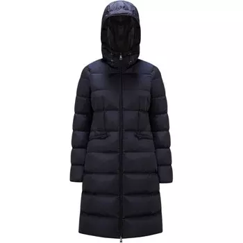 Пуховик женский темно-синий Moncler