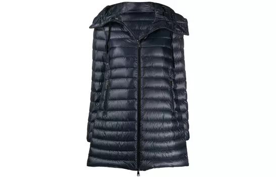 Пуховик женский темно-синий Moncler