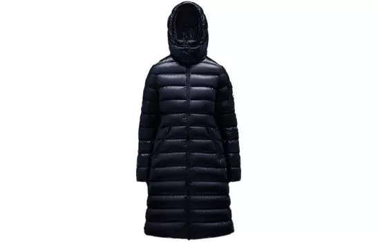 Пуховик женский темно-синий Moncler