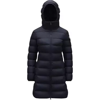 Пуховик женский темно-синий Moncler