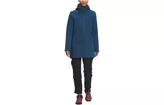 Пуховик женский темно-синий The North Face
