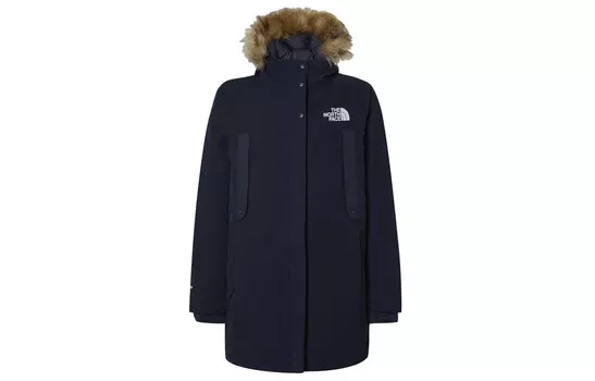 Пуховик женский темно-синий The North Face