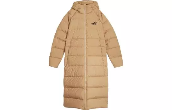 Пуховик женский темно-верблюжьего цвета PUMA, Dark Camel