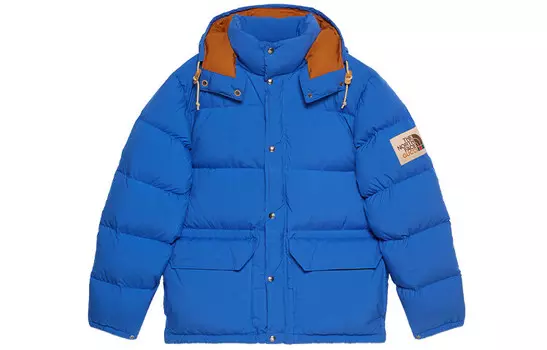 Пуховик женский The North Face x Gucci, синий