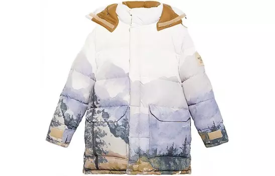 Пуховик женский The North Face x Gucci, белый