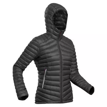 Пуховик женский Forclaz MT100 трекинговый, черный