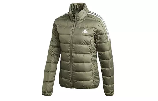 Пуховик женский зеленый Adidas, зеленый