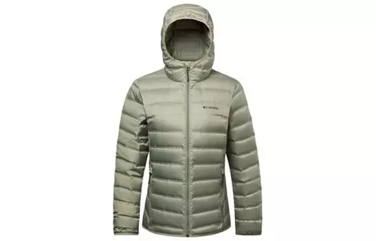Пуховик женский зеленый Columbia