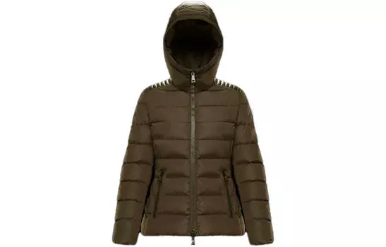 Пуховик женский зеленый Moncler