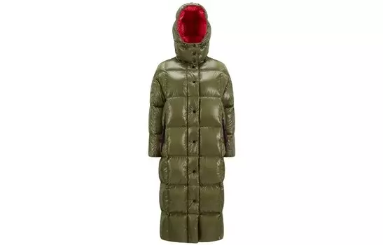 Пуховик женский зеленый Moncler