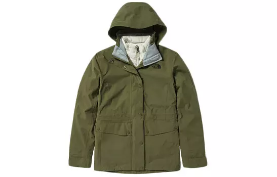 Пуховик женский зеленый The North Face