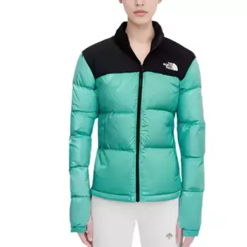 Пуховик женский зеленый The North Face