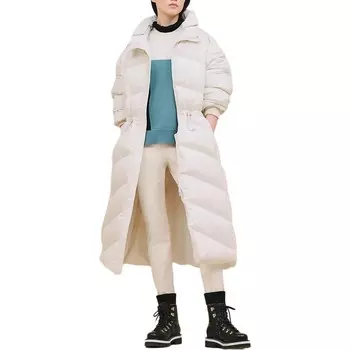 Пуховик женский жемчужно-белый Hermes