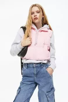 Пуховик жилет H&amp;M, светло-розовый