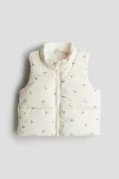 Пуховик жилет H&M, белый