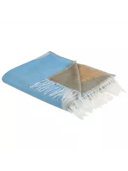 Пуховое одеяло Beliani Kuschel HAKUI, цвет blau/braun/beige