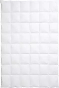 Пуховое одеяло Centa-Star "Nordic", нормальное, наполнитель 90% пух, 10% перо, чехол 100% хлопок, (1 шт.), качественный натуральный продукт с отличным теплом 155х220 см, белый