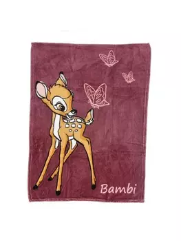 Пуховое одеяло Disney Bambi Kuschel Kinder Korallen Fleece Baby 100 x 75 cm, бордо