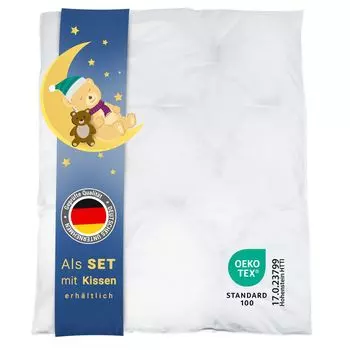 Пуховое одеяло для детей и малышей, 90 % пуха и 10 % пера, 100х135 см Zollner