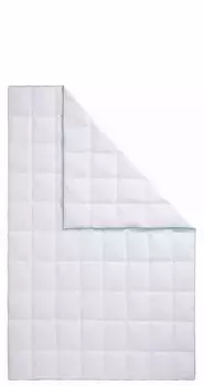 Пуховое одеяло fjdur "Фея", легкое, наполнитель 80% пух, 20% перо, чехол 100% хлопок, (1 шт.) 155х220 см, белый