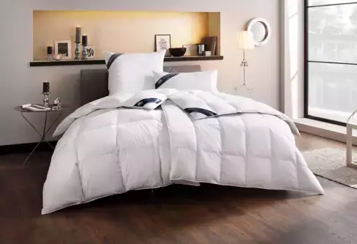 Пуховое одеяло Haeussling "Kristall Edition", очень теплое, наполнитель 60% пух, 40% перо, чехол 100% хлопок, (1 шт.) 240х220 см, белый