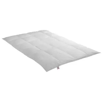 Пуховое одеяло Ирисетта Нора теплое зимнее одеяло из 100% хлопка 100% пуха 135 х 200 см, белое Irisette