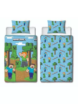 Пуховое одеяло Minecraft, синий