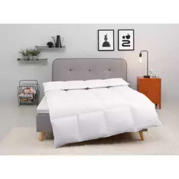 Пуховое одеяло мой дом «Covino, пуховое одеяло 135х200 см, 155х220 см», теплое, наполнитель 60% пух и 40% перо, чехол 100% хлопок, (1 шт.), пуховое одеяло летнее, зимнее, производство Германия My Home, белый