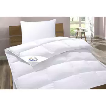 Пуховое одеяло OBB + подушка «Лилли», (экономный комплект), в наличии 4 класса тепла, размеры 135х200 и 155х220 см, белый