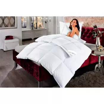 Пуховое одеяло + подушка «Kniz, пуховое одеяло 135x200 см, 155x220 см, Made in Green», (экономный комплект, 2 шт., одеяло с подушкой), комплект из 2 предметов с подушкой, подходит для аллергиков (страдающих аллергией на домашнюю пыль) Home Affa...