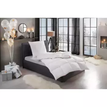 Пуховое одеяло + подушка RIBECO «Элла» по лучшей цене!, белый