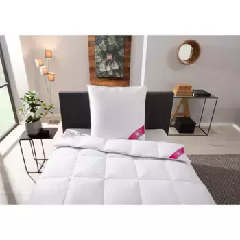 Пуховое одеяло RIBECO «Johanna», нормальное, наполнитель 80% пух, 20% перо, хлопковый чехол, (1 шт.), натуральный продукт по ВЫСОКОЙ цене!, белый