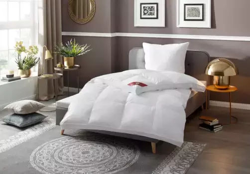 Пуховое одеяло RIBECO "очень пухлый 155х220 см, белый