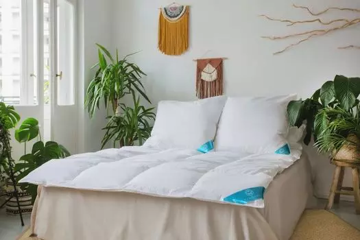 Пуховое одеяло Теплое зимнее одеяло Пуховое одеяло Пуховое одеяло Гусиный пух НОВИНКА 100% натуральный продукт - 155х220 1400 г Sandaro Home