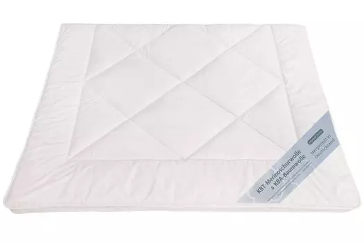 Пуховое одеяло зимнее из натуральной овечьей шерсти мериноса органический хлопок органический Наталья, размер: 135 х 200 moebel-frank