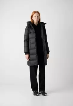 Пуховое пальто COAT WITH HOOD WELT POCKETS DRAWSTRING AT HOOD TUNNEL Marc O'Polo, черный