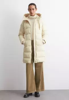 Пуховое пальто COAT WITH HOOD WELT POCKETS DRAWSTRING AT HOOD TUNNEL Marc O'Polo, бежевый