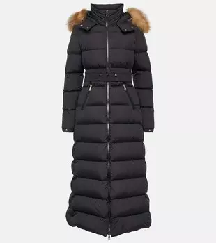 Пуховое пальто цвета фудсон MONCLER, черный