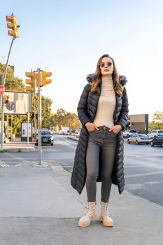 Пуховое пальто Olcay, черный