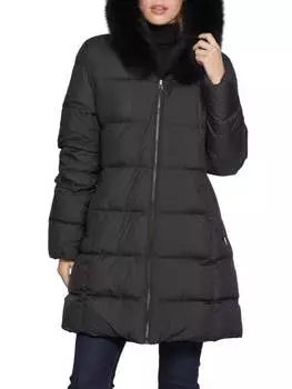 Пуховое пальто с капюшоном Blue Duck Black