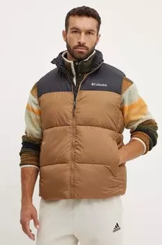 Пуховой жилет Columbia, коричневый