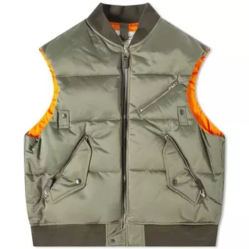 Пуховой жилет Eastlogue MA-1, оливковый