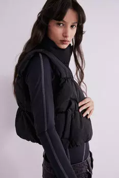 Пуховой жилет H&M, черный