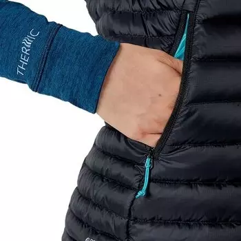 Пуховой жилет Microlight женский Rab, черный