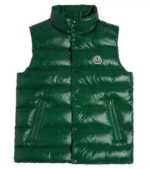 Пуховой жилет Moncler Enfant, зеленый