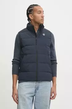 Пуховый жилет Abercrombie & Fitch, темно-синий
