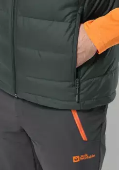Пуховый жилет Jack Wolfskin "ATHER DOWN VEST M", цвет Black-Olive
