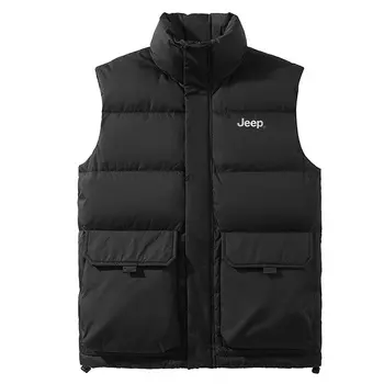 Пуховый жилет унисекс Jeep, Ecru